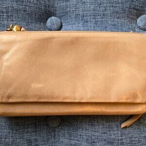 Hobo large Women's taupe leather wallet